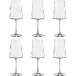 Jogo De 6 Taças 560ml 24,5cm de Altura Xtra Em Cristal Ecológico Bohemia